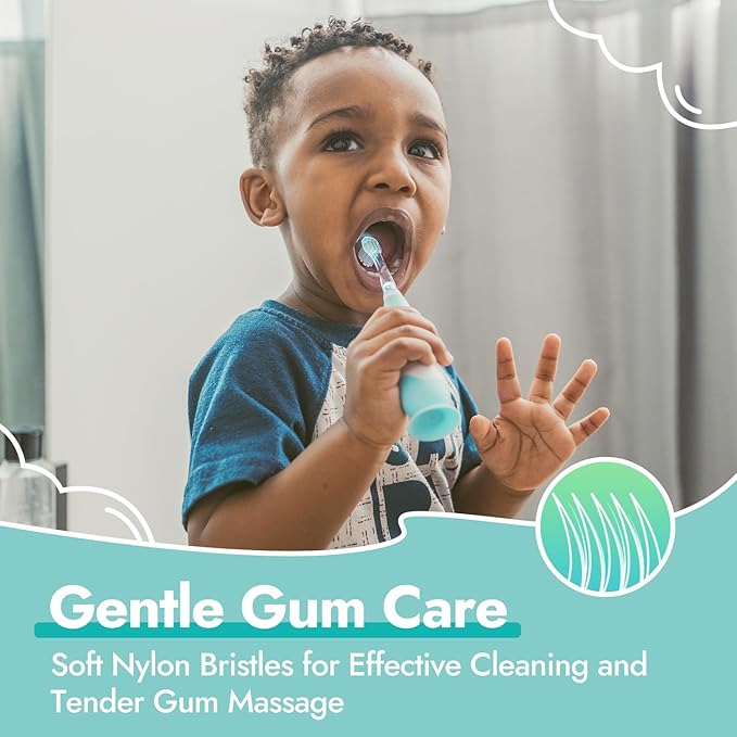 Papablic Replacement Toothbrush Heads - 2 Count, Compatible with Papablic BabyHandy & Toddler Sonic Electric Toothbrushes (18-36 Months)