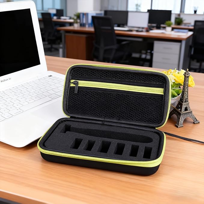 LinMei Hard Travel Case for Electric Trimmers & Shavers - Protective Organizer Compatible with QP27XX, QP28XX and QP6XXX - EVA Shell with Accessory Pocket - Black (Case Only)