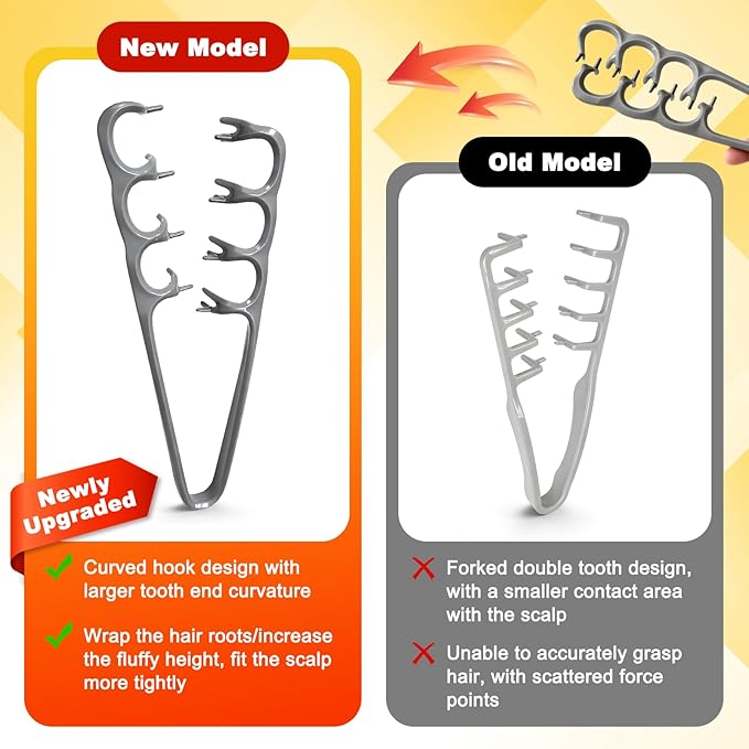 New Upgrade Texture Comb, Volumizing Wide-Tooth Hair Styling Comb, Fluffy Wide Tooth Curly Hair Comb, Men's Textured StylingComb, Fringe Parting Styling Accessory (1PCS)
