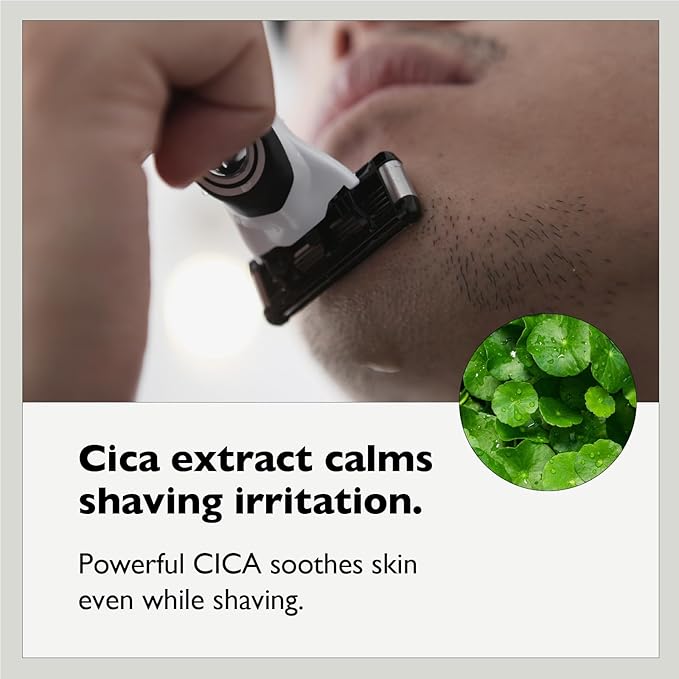 Lazy Society Cica Shaving Gel, Transparent, non-foaming soothing gel, enriched with Centella Asiatica, Aloe Vera and Panthenol for Skin Protection for all sensitive type skin 3.38 oz