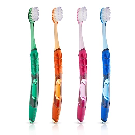 GUM Technique Deep Clean Toothbrush - Compact Head - Soft Toothbrushes for Adults with Sensitive Soft Bristles, 1 Count (Pack of 6)