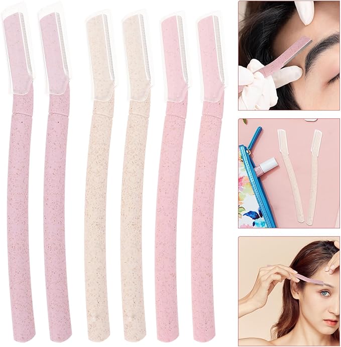 NOLITOY 12pcs Eyebrow Precision Brow Shaver Hair Trimmer Compact Beauty Tools for Face Neck and Eyebrow Grooming