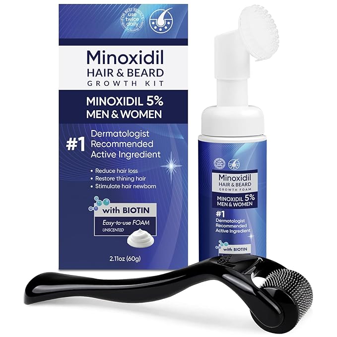 5% Minoxidil Foam for Men and Women, Minoxidil for Men Foam for Hair and Beard, Minoxidil for Women Hair Growth (2 Ounce)