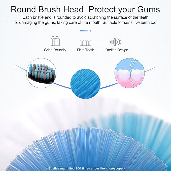 5 Pack Electric Toothbrush Replacement Heads Compatible with Fairywill FW-507/508/551/515/917/959/2011,FW-D1/D3/D7/D8,Toothbrush Replacement Heads Compatible with SEAGO 958/2316/SGKIDS-2303