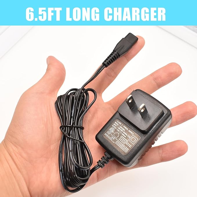 Charger Fits oneisall Low Noise Dog Clippers, Replacement Charger Cord Compatible with SUPRENT Hair Clippers