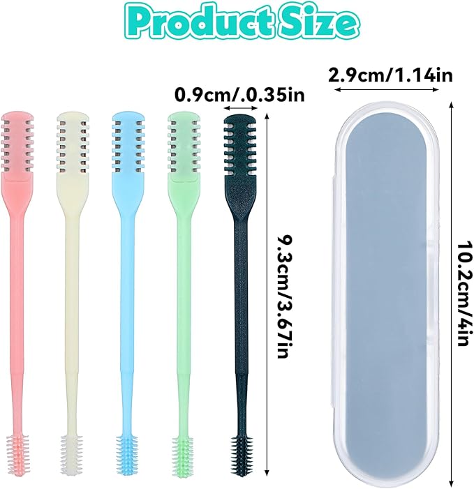 5PCS Nose Hair Trimmer Manual,2-in-1 Nasal Hair Cutter with Cleaning Brush, Upgraded Version 360° Rotating Nasal Hairs Trimmer for Women, Double-Sided Unisex, 5 Colors