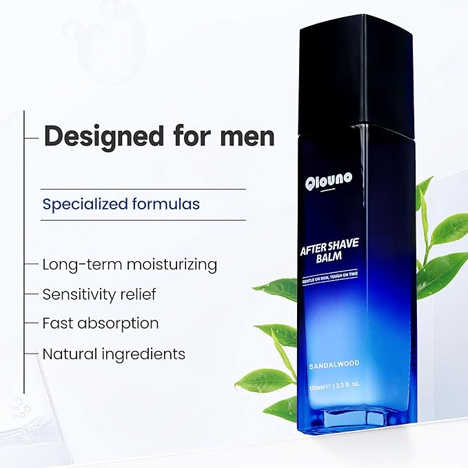 Aftershave for Men, Natural After Shave Balm for Men, Gentle Moisturizer with Moisture-Retaining and Comforting Elements, Aftershave Lotion with Centella, Peony Root, Pentavitin and Xylitol