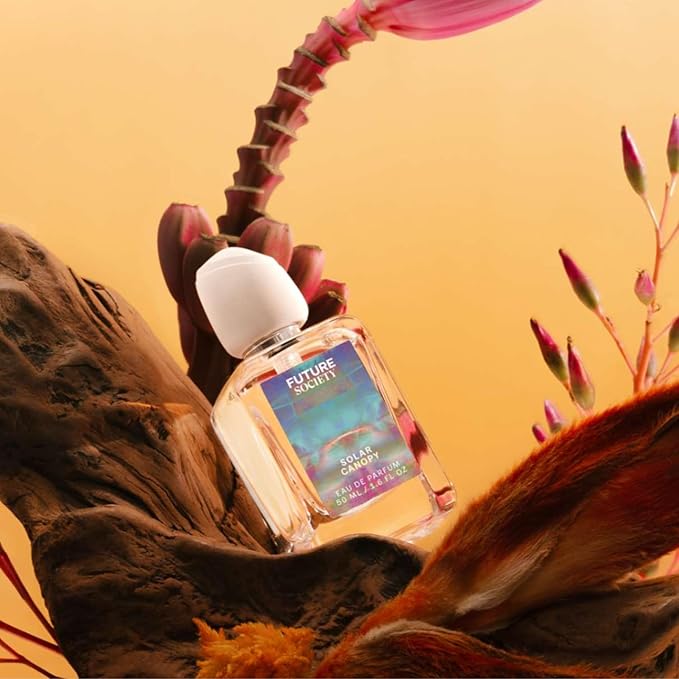 Future Society Solar Canopy Perfume - Rich Fruity Floral Eau de Parfum with Notes of Bergamot, Rose, Vetiver & Sugar - Luxury Perfume Inspired by Hawaiian Hibiscus - Modern Unisex Fragrance - 50ml
