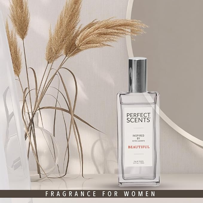 Perfect Scents Fragrances, Inspired by Estee Lauder’s Beautiful, Women’s Eau de Toilette, CLEAN, Vegan, Paraben-Free, Phthalate-Free, Never Tested on Animals, 3.4 Fluid Ounces