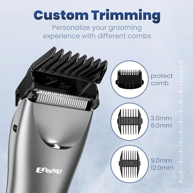 Manscaper for Men with BLADELOCK™, Electric Body Hair Trimmer for Men with LED Spotlight & LCD Display, IPX7 Waterproof Wet/Dry Razor/Shavers for Pubic, Chest, Groin, Legs & Bikini Hair Grooming