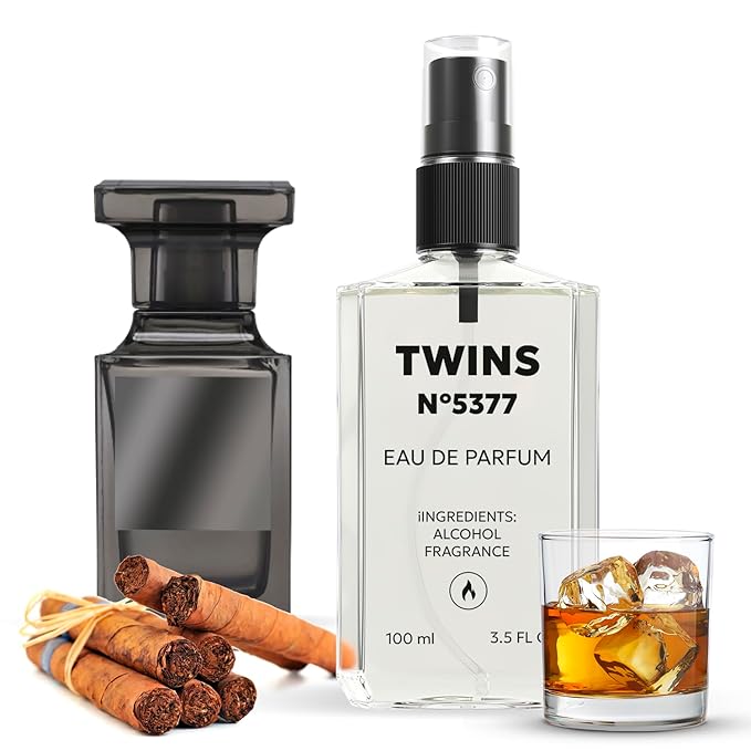 TWINS Impression of Tabaco oud | Unisex Perfume for Women and Men Eau de Parfum | No.5377 | 3.4 Fl Oz / 100 ml