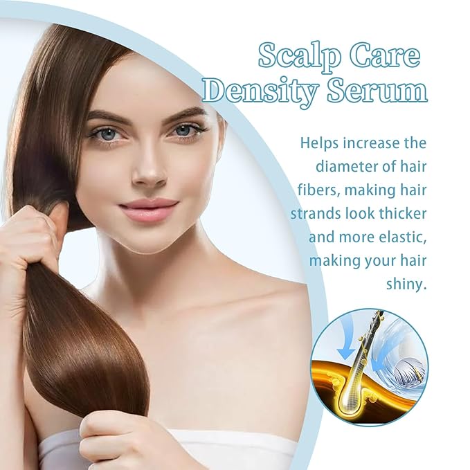 30ml Scalp Care Density Serum for Hair Growth – Reduces Hair Shedding, Thickens Thin Hair & Strengthens Roots with Natural Pea Extract, Collagen & Vitamin E