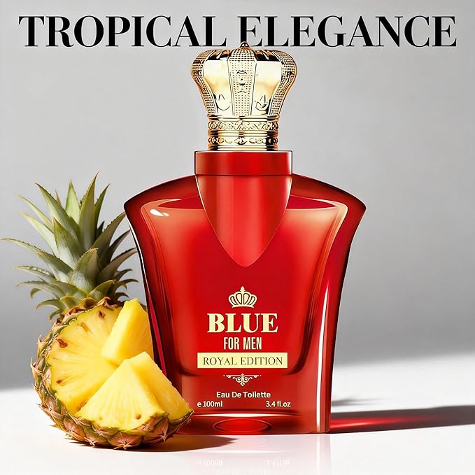 Blue For Men Royal Edition cologne 100ml Eau de Parfum Gift | Woody Scent with Orange Clary Sage | Long Lasting fragrance Daily use