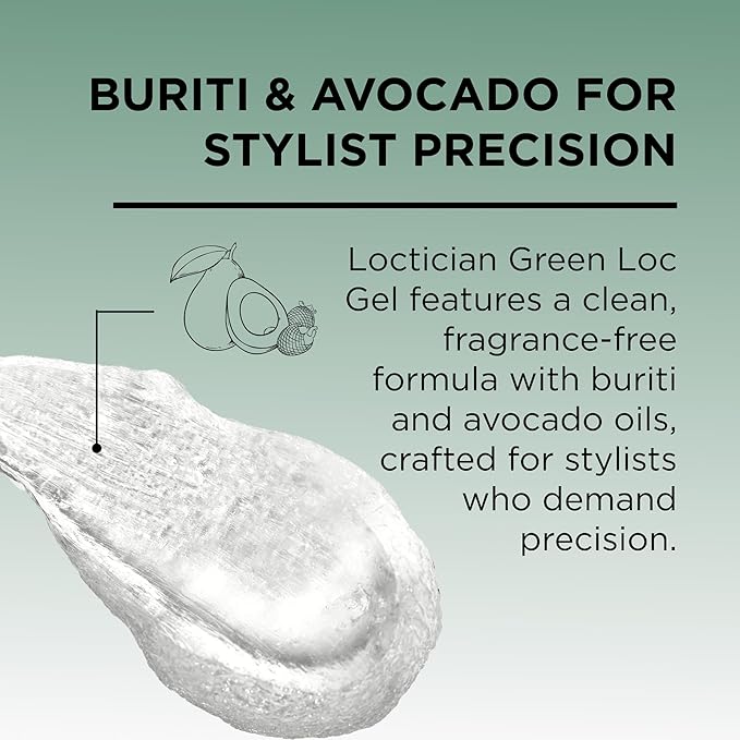 Style Factor Loctician Green 5 oz - Premium Pomade with Buriti & Avocado Oils Max Hold, Unscented, Clean, Expert Styling Gel for Locs, Twists, Braids for All Hair Types