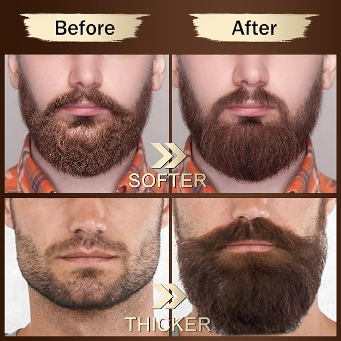 XIKEZAN Beard Kit for Men Grooming & Care Set w/2 Pack Beard Serum, Wash, Oil, Balm, Comb, Brush, Scissor, Bag, EBook, Unique Birthday Gifts for Men Him Dad Husband Brother Christmas Stocking Stuffers