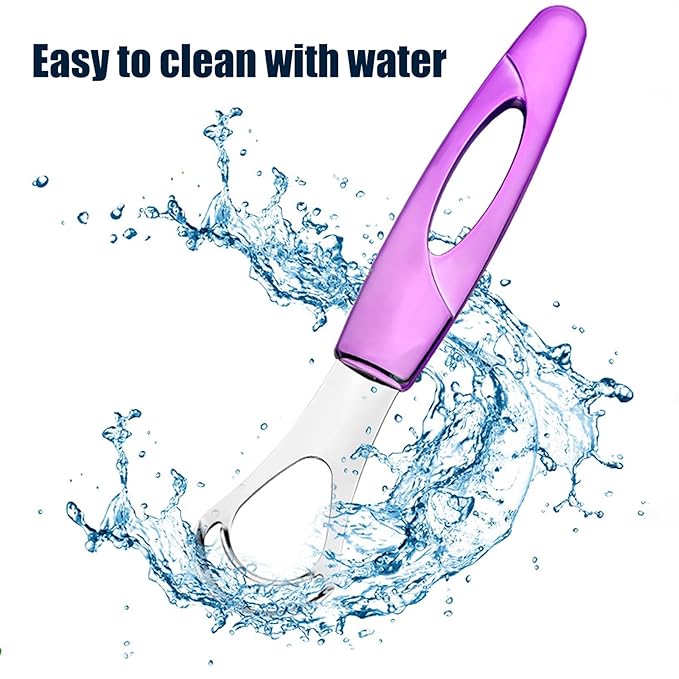 Tongue Cleaner, Tongue Scraper, Tongue Cleanser, Tongue Scraper, Tongue Scraper Cleaner, Helps Fight Bad Breath, Tongue Scrapers (Purple)