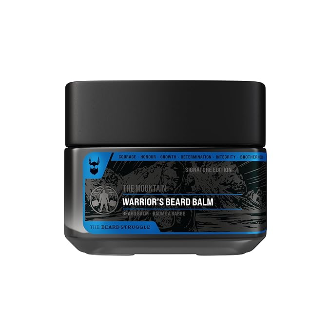 The Beard Struggle Mountain Beard Balm for Men – Strong Hold & Deep Conditioning – Natural Beard Styling Balm with Beeswax & Plant Oils – Softens, Moisturizes & Tames Coarse Beards – 50 g (1.7 oz)