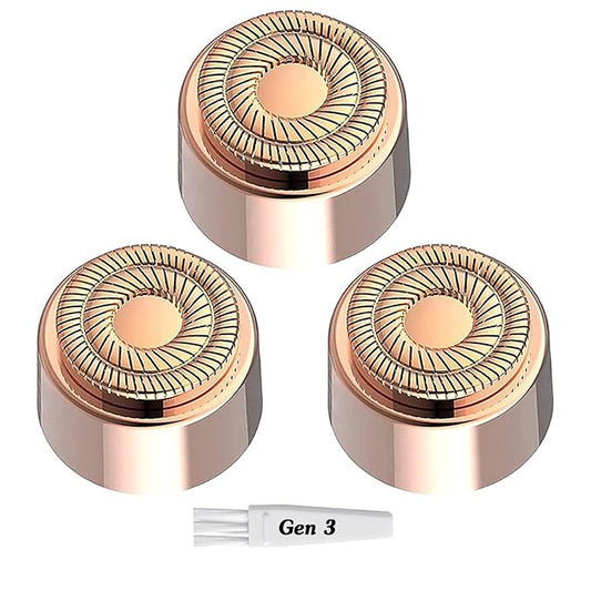 Generation 3 Replacement Heads for Flawless Finishing Touch Facial Hair Remover, Blades for New Flawless Gen 3