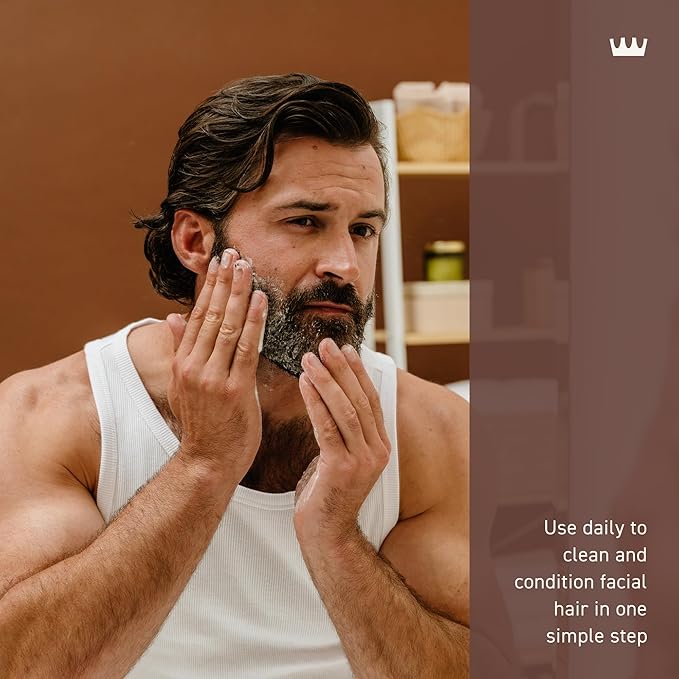 Cremo Casked Vanilla 2n1 Beard Wash & Softener, Specifically Designed to Clean, Moisturize and Soften All Lengths of Facial Hair, 6 Fl Oz