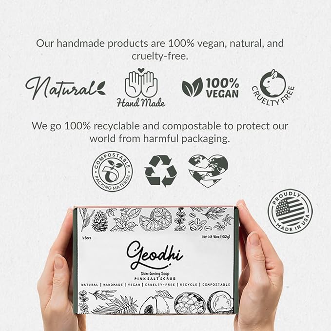 Handmade Vegan Cold Process Soap with Premium Essential Oils, Great for Acne, and Dry Skin - Set of 4 Both Women and Men Soap Bar-. (Coconut)