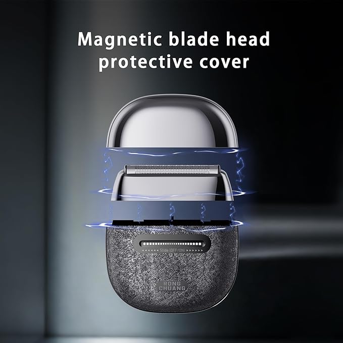 Electric Foil Shavers for Men Portable Electric Razor Mini with 3D Floating Blades,Travel Lock & Fast USB-C Charging Palm-Sized Design Wet/Dry Use, Compact Travel Shaver for Face, Beard & Body