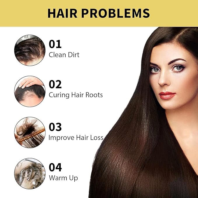 Anti Hair Loss Shampoo, Anti-Hair Fall Promote Hair Growth, Hair Treatment Shampoo for Women & Men, with Various Plant Extracts (2 Pcs Set)