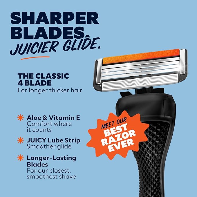 Dollar Shave Club | Ultimate Set | 4 Swift Rinse Refill Cartridges, 1 Handle, 1 Prep Scrub 3 ounce, 1 Shave Cream 6 ounce, 1 Post Shave Dew 3.4 ounce