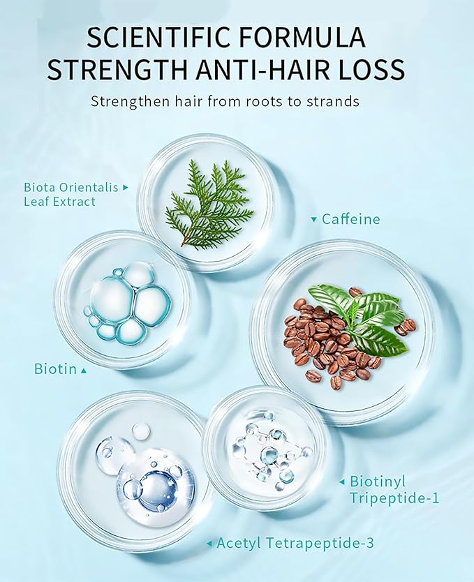Hair Care Essence Spray with Anti-hair Loss Serum，Rich in Biotin, Oriental Leaf Extract to Nourish the Skin and Condition the Hair,Suitable for All Hair Types，2.1oz(1pcs)