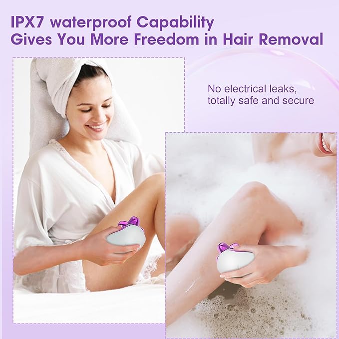 Electric Razors for Women Legs 5D:Magnetic Shaver Heads Waterproof Rechargeable Shaver Multi-Use for Hair Removal on Legs Bikini Body-Purple