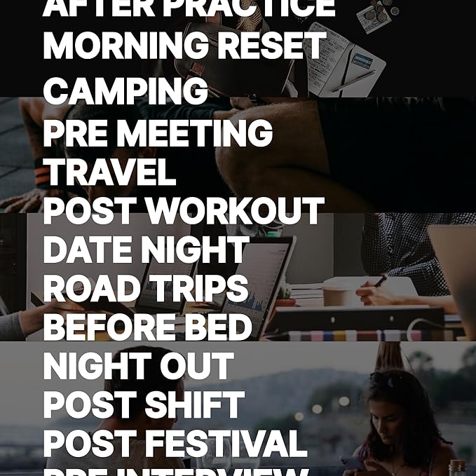 1 Pack, 20 Wipes - Portable Face and Body Wipes - Post Workout, Travel, Late Night, Pre Meeting - Powered By Tea Tree, Chamomile, Vitamin E, Aloe