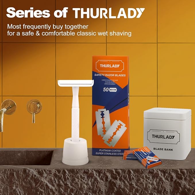 Razor Blade Disposal Container, Matte White, Large Capacity, Holds Over 500 Blades, Safe & Recyclable