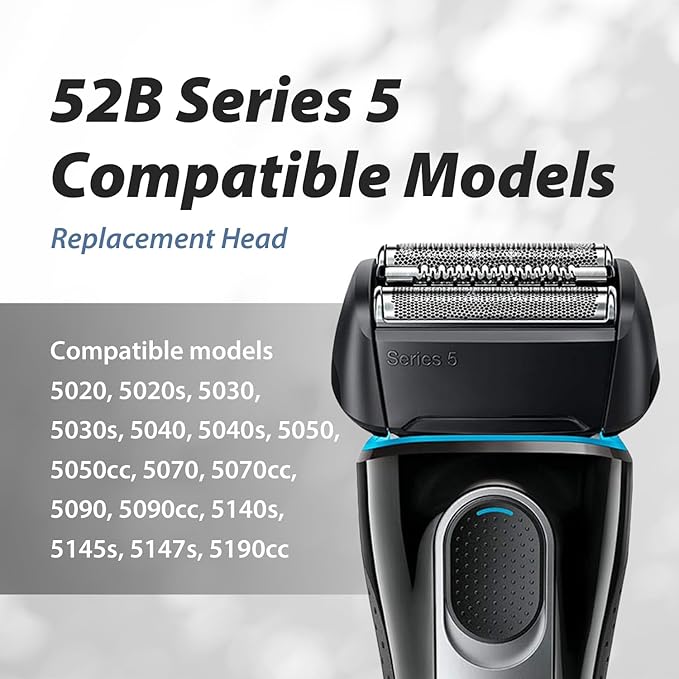 2P 52B replacement heads shaver Compatible with Series 5,Suitable for 5190cc, 5090, 5090cc, 5197cc, 5195cc. New welding upgrade.