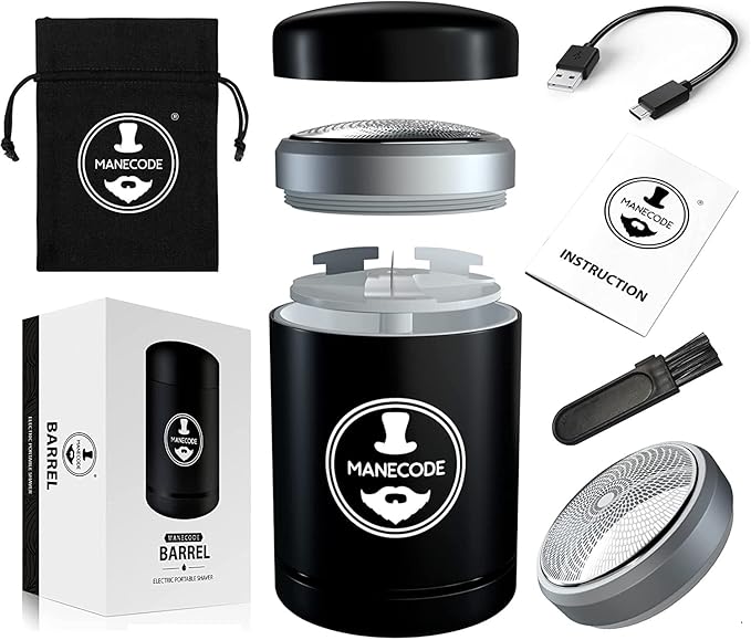Rechargeable Mini Portable Electric Shaver - Pocket Size Washable Electric Razor - Travel Mini Razor - Men's Electric Razor - USB Travel Shaver - Electric Razor for Men - Travel Electric Razor
