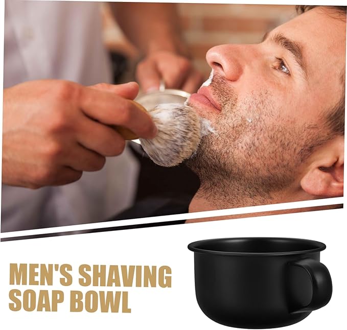 Didiseaon Shaving Soap Bowl Cup with Handle Alloy Shaving Mug for Effortless Grooming Lightweight Retro Design for Men and Household Tasks