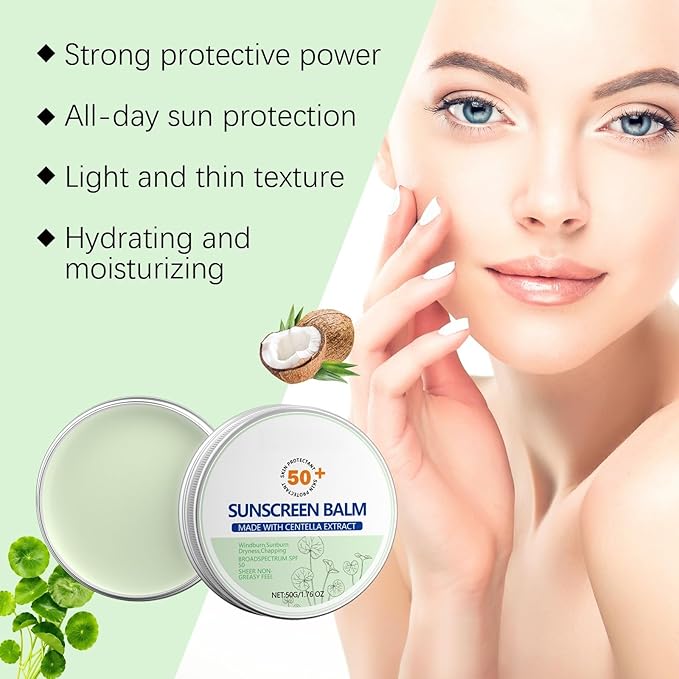 Women Sunscreen SPF 50, Sunscreen Lotion SPF 50+ Sun Screen Protector Waterproof Sweat-Proof Moisturizing Skin for Face for Women