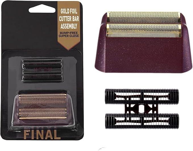 Replacement Foil Professional 5 Star Series Finale Shaver Shaper Super Close and Cutter Bar Assembly Compatible with Wahl Shaver Foil Model 7043-100,7031-100 Replacement Heads(1 Pack Red