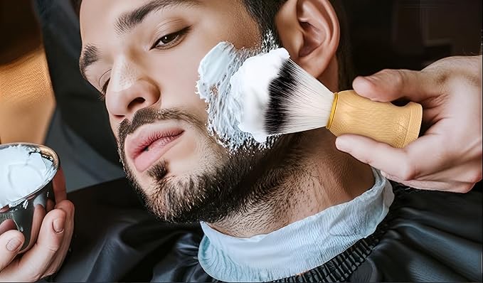Premium Badger Hair Shaving Brush for Men with Ergonomic Wood Handle - Ultra Soft Lather for Safety Razor & Wet Shaving - Best Gift for Men (Husband, Dad, Boyfriend) - Luxury Barber Grade
