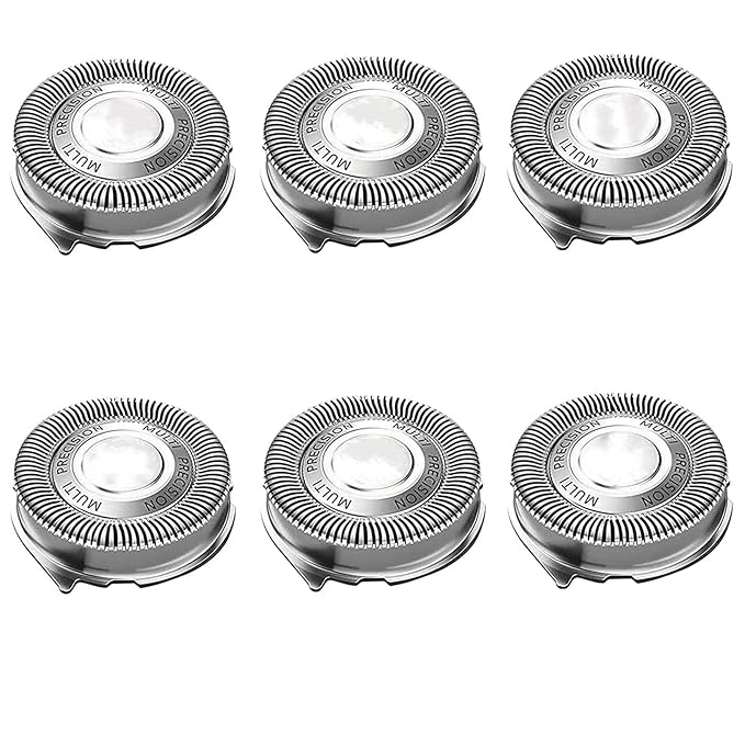 SH50/52 Replacement Heads Compatible with Noreclo Series 5000 Electric Shaver, Sh50 Replacement Head Part for Series 5000 S5xxx, ATXX, PTXX PT8xx, PT7xx, Sh50 Shaving Blades-6Pcs W/Brush