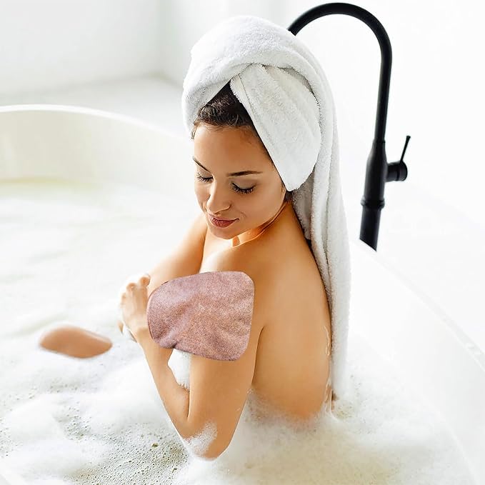 PHOGARY 6 Pack Microfiber Body Wash Mitts, 6×8 Inch Super Absorbent & Soft Face Mitten, Coral Fleece Bath Spa Cloth, Reusable Makeup Remover Mitt Gloves, 3 Colors
