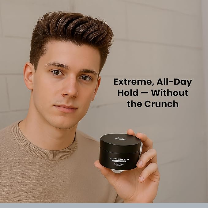 Alex Costa Hair Clay for Men by Forte Series Extreme Hold Men's with Natural Ingredients to Add Texture, Volume and Definition to Thick/Coarse Hair Premium Men's Hair Styling Products