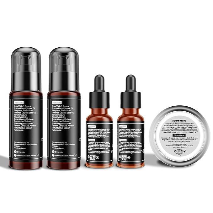 Comfy Mate Beard Kit for Men Grooming and Care: with Beard Shampoo & Conditioner Oil and Balm Brush Comb Scissors, Father's Day - Christmas - Birthday Gifts for Men Stocking Stuffers for Him Husband