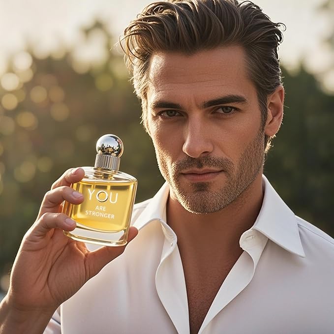 META-BOSEM Mens Cologne Set, EDP, 4 Pack (3.4 oz / 100 mL), AzuraAD, Vintage Heros, Amazing Code Gold, YOU ARE STRONGER, Modern Fresh Blue, for workdays to weekends