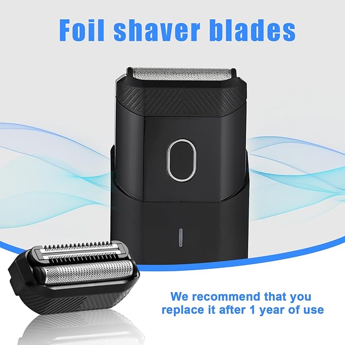 Replacement Foil Blade Compatible with MANSCAPED The Handyman，Foil Blades for Portable Men’s Travel Facial Hair Groomer(2Pack）