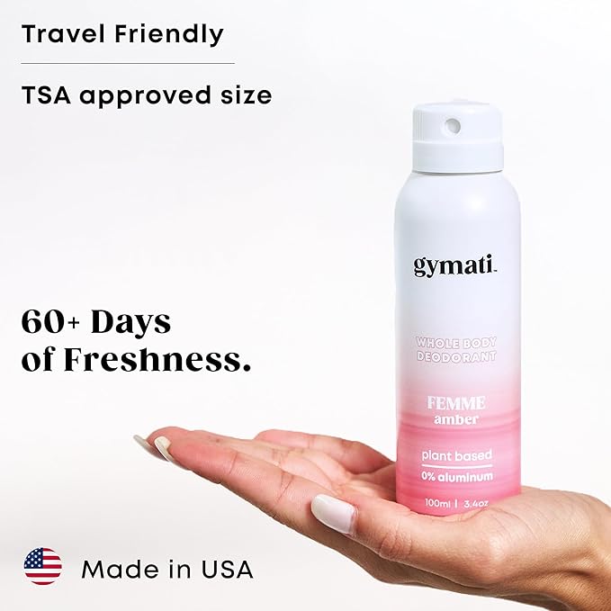 Gymati Fitness Body Deodorant Spray Aluminum Free For Women