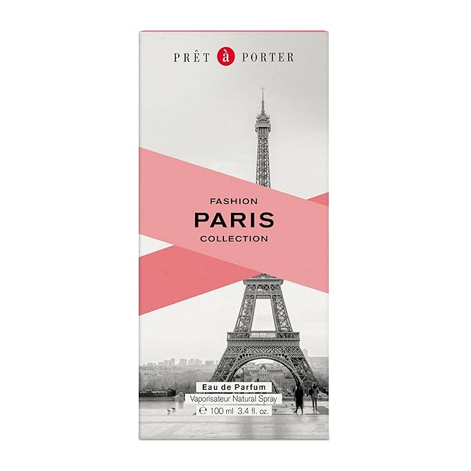 Pret à Porter City Collection Paris Eau de Parfum for Women 3.4 fl oz (Pack of 1), Notes of Rose, Musk, and Amber, Long Lasting, Everyday Fragrance