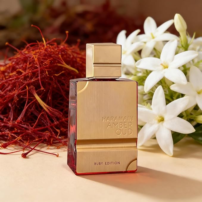Al Haramain Amber Oud Ruby Edition Eau De Parfum Spray Unisex Arabian Perfume for Women & Men, Long-Lasting Amber Fragrance with Rich, 60ml (2.0 oz)