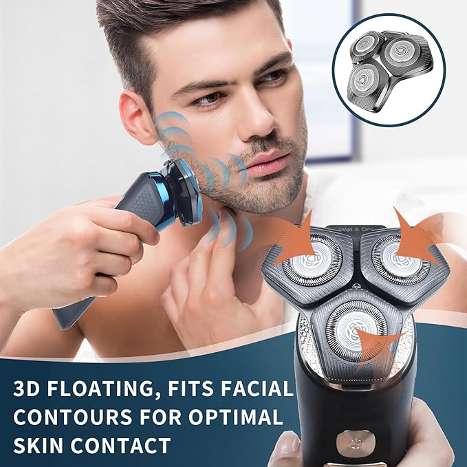 2 Pack SH71/50 Shaving Heads Compatible with Phili*s Shavers Series S5000 (S5XXX),S7000 (S7XXX) (grey)