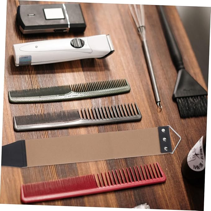 Angoily 6pcs Razor Strop Sharpening Strap for Home Use Durable Double-sided Shaving Tool for Straight Razors and Scissors for Barber Shops and Personal Grooming