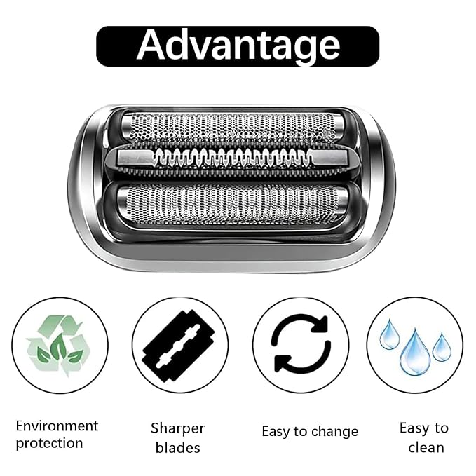 73S Replacement Head Compatible with Braun Razor Series 7, S7 360 Replacement Head for Braun, Replacement Blades Compatible with Electric Shavers for Men Series 7 7020s, 7025s, 7085cc, 7075cc