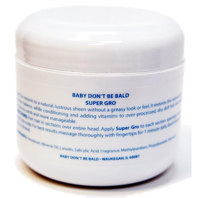 Baby Don't Be Bald Hair and Scalp Conditioner for Adults Light Blue 4oz Maximum Strength